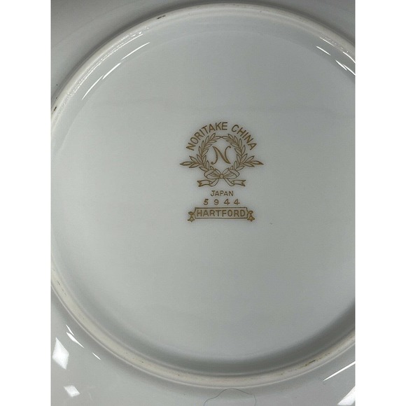 Noritake Hartford 5944 Soup Salad Bowl (7-3/4") Grey Gold Greek Key Set of 2 - Picture 7 of 7